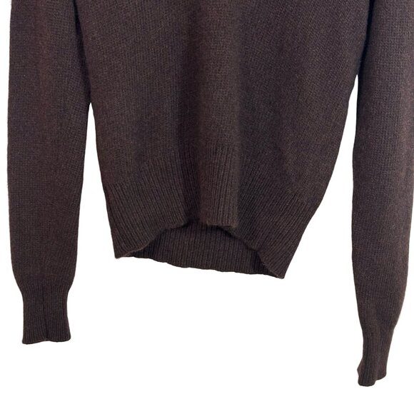 Ralph Lauren Men's Brown Cashmere Shawl Collar Old Money Button Sweater Sz S - Picture 3 of 9